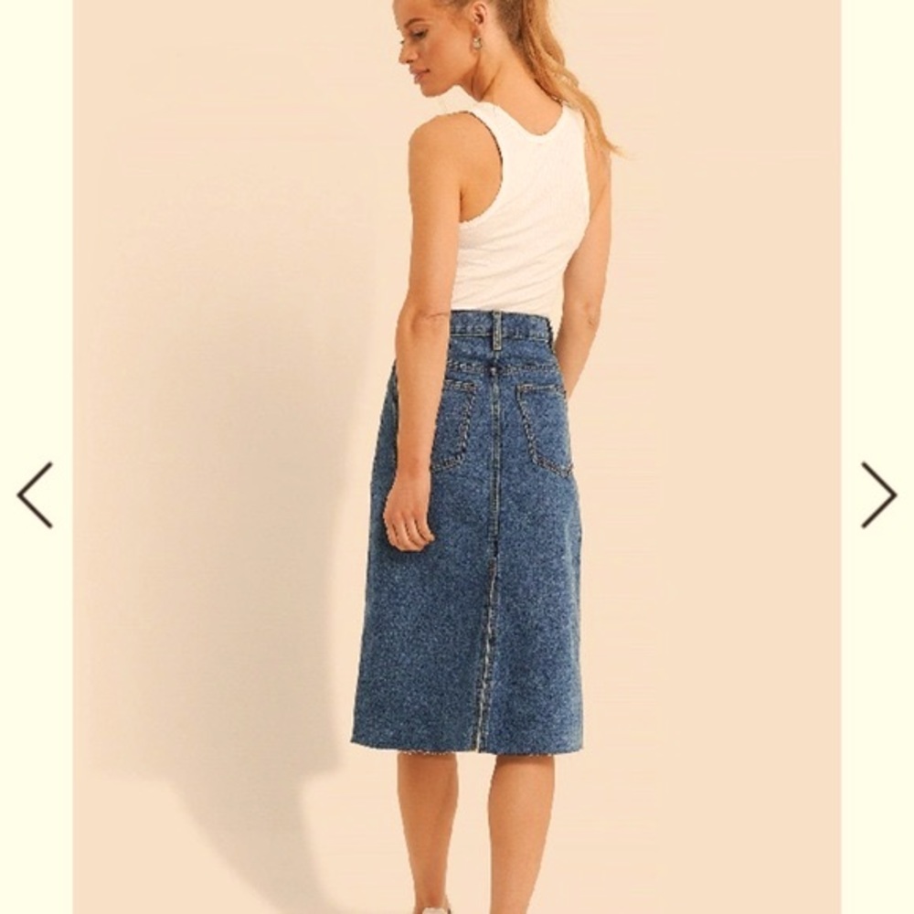 MANGO NWT Mango Denim Midi Skirt - New Women | Color: Blue | Size: S